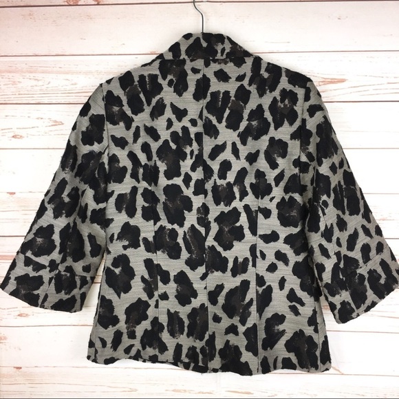 Lafayette 148 New York Animal Print Blazer Jacket - Picture 3 of 8